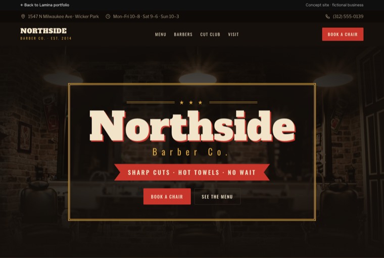 Northside Barber Co. website