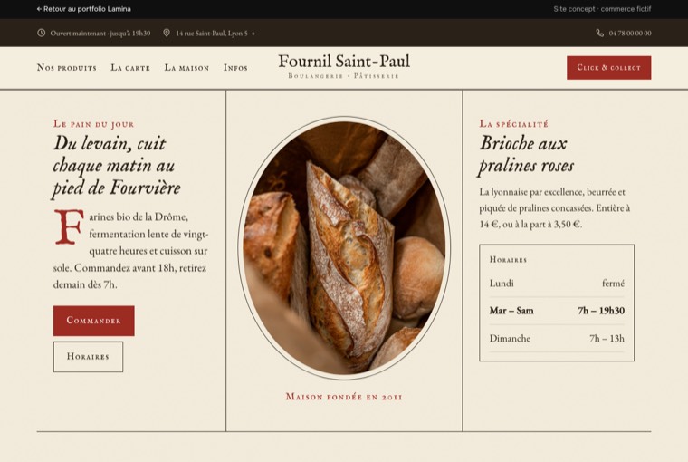 Fournil Saint-Paul website